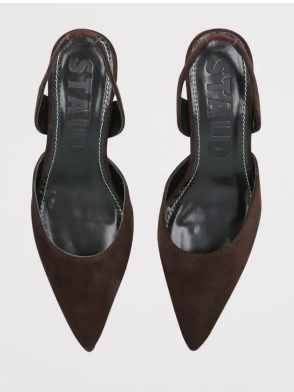 STAUD Sebastian Suede Slingback Heels
